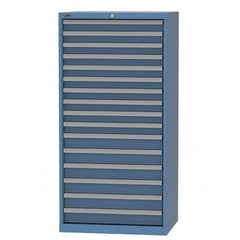 LISTA - 16 Drawer, 93 Compartment Bright Blue Steel Modular Storage Cabinet - Apex Tool & Supply