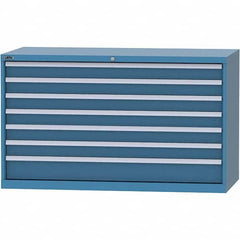 LISTA - 7 Drawer, 84 Compartment Bright Blue Steel Modular Storage Cabinet - Apex Tool & Supply