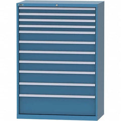 LISTA - 11 Drawer, 84 Compartment Bright Blue Steel Modular Storage Cabinet - Apex Tool & Supply