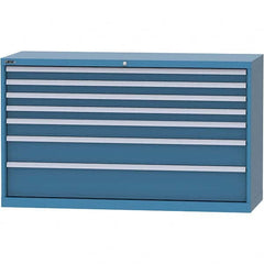 LISTA - 7 Drawer, 84 Compartment Bright Blue Steel Modular Storage Cabinet - Apex Tool & Supply