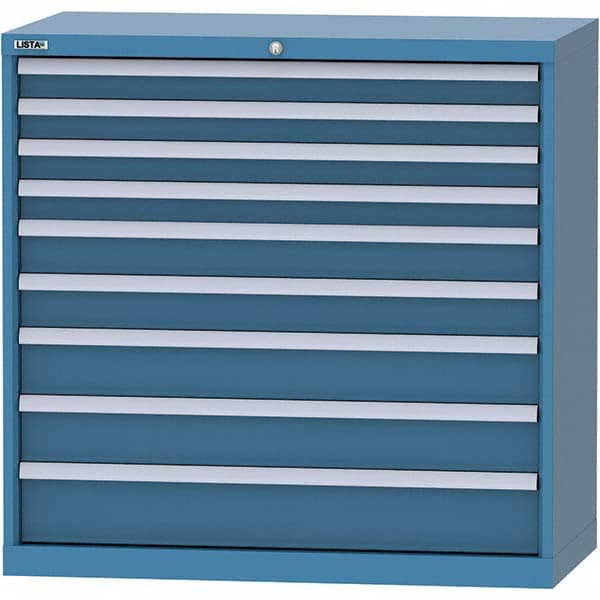 LISTA - 9 Drawer, 84 Compartment Red Steel Modular Storage Cabinet - Apex Tool & Supply
