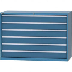 LISTA - 6 Drawer, 84 Compartment Bright Blue Steel Modular Storage Cabinet - Apex Tool & Supply