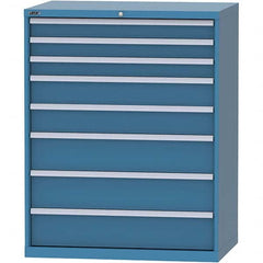 LISTA - 8 Drawer, 99 Compartment Bright Blue Steel Modular Storage Cabinet - Apex Tool & Supply