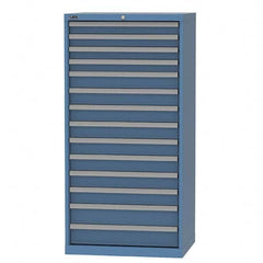 LISTA - 14 Drawer, 93 Compartment Bright Blue Steel Modular Storage Cabinet - Apex Tool & Supply