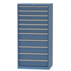 LISTA - 11 Drawer, 93 Compartment Bright Blue Steel Modular Storage Cabinet - Apex Tool & Supply