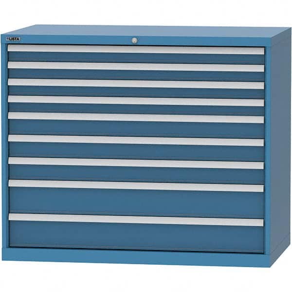 LISTA - 9 Drawer, 99 Compartment Bright Blue Steel Modular Storage Cabinet - Apex Tool & Supply