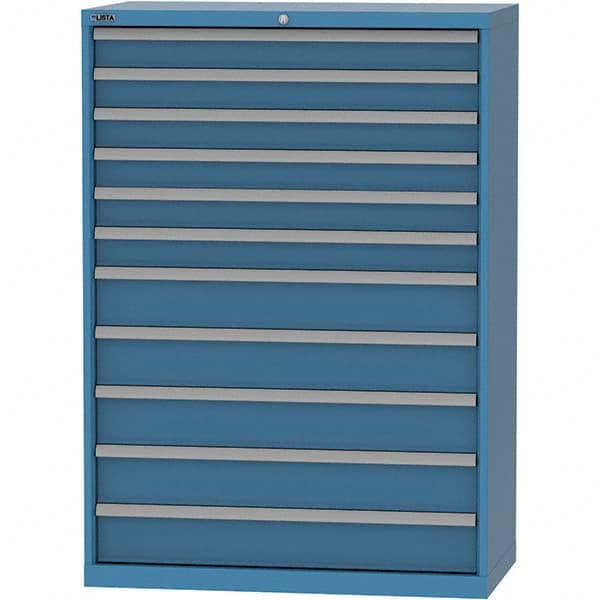 LISTA - 11 Drawer, 84 Compartment Bright Blue Steel Modular Storage Cabinet - Apex Tool & Supply