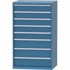 LISTA - 8 Drawer, 84 Compartment Bright Blue Steel Modular Storage Cabinet - Apex Tool & Supply
