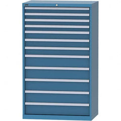 LISTA - 12 Drawer, 84 Compartment Bright Blue Steel Modular Storage Cabinet - Apex Tool & Supply