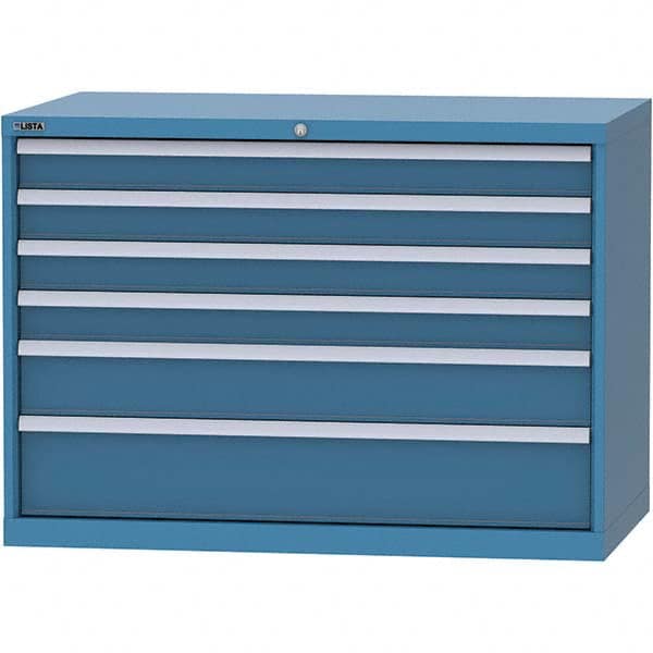 LISTA - 6 Drawer, 99 Compartment Red Steel Modular Storage Cabinet - Apex Tool & Supply