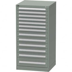 Vidmar - 13 Drawer, 45 Compartment Vidmar Green Steel Modular Storage Cabinet - Apex Tool & Supply
