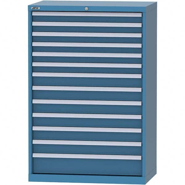 LISTA - 13 Drawer, 84 Compartment Bright Blue Steel Modular Storage Cabinet - Apex Tool & Supply