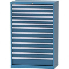 LISTA - 13 Drawer, 84 Compartment Bright Blue Steel Modular Storage Cabinet - Apex Tool & Supply