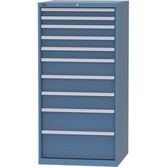 LISTA - 10 Drawer, 124 Compartment Bright Blue Steel Modular Storage Cabinet - Apex Tool & Supply