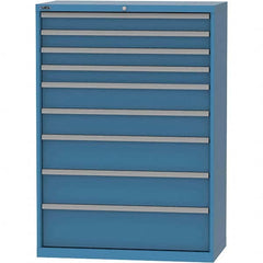 LISTA - 9 Drawer, 84 Compartment Bright Blue Steel Modular Storage Cabinet - Apex Tool & Supply