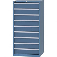 LISTA - 9 Drawer, 45 Compartment Bright Blue Steel Modular Storage Cabinet - Apex Tool & Supply