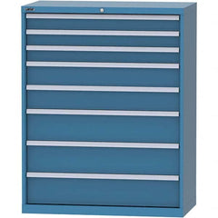 LISTA - 8 Drawer, 84 Compartment Bright Blue Steel Modular Storage Cabinet - Apex Tool & Supply
