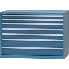 LISTA - 7 Drawer, 99 Compartment Bright Blue Steel Modular Storage Cabinet - Apex Tool & Supply