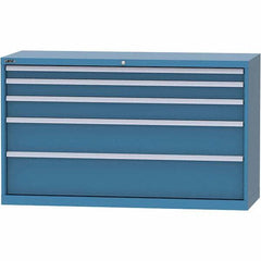 LISTA - 5 Drawer, 84 Compartment Bright Blue Steel Modular Storage Cabinet - Apex Tool & Supply