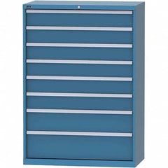 LISTA - 8 Drawer, 84 Compartment Bright Blue Steel Modular Storage Cabinet - Apex Tool & Supply