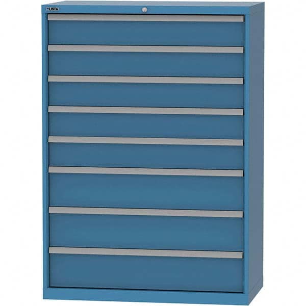 LISTA - 8 Drawer, 84 Compartment Bright Blue Steel Modular Storage Cabinet - Apex Tool & Supply