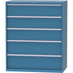 LISTA - 5 Drawer, 159 Compartment Bright Blue Steel Modular Storage Cabinet - Apex Tool & Supply