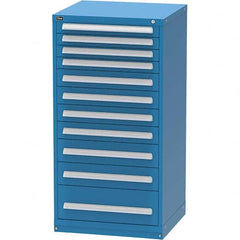 Vidmar - 11 Drawer, 60 Compartment Bright Blue Steel Modular Storage Cabinet - Apex Tool & Supply