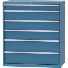 LISTA - 6 Drawer, 159 Compartment Bright Blue Steel Modular Storage Cabinet - Apex Tool & Supply