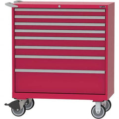 LISTA - 8 Drawer, 84 Compartment Red Steel Modular Storage Cabinet - Apex Tool & Supply