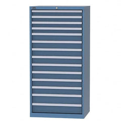 LISTA - 12 Drawer, 93 Compartment Bright Blue Steel Modular Storage Cabinet - Apex Tool & Supply