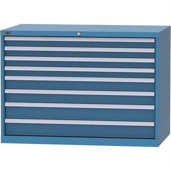 LISTA - 8 Drawer, 99 Compartment Bright Blue Steel Modular Storage Cabinet - Apex Tool & Supply