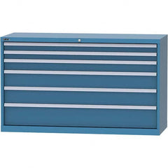 LISTA - 6 Drawer, 84 Compartment Bright Blue Steel Modular Storage Cabinet - Apex Tool & Supply