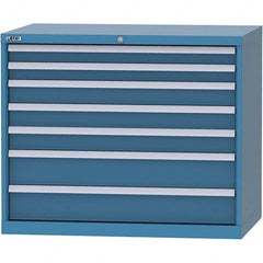 LISTA - 7 Drawer, 99 Compartment Bright Blue Steel Modular Storage Cabinet - Apex Tool & Supply