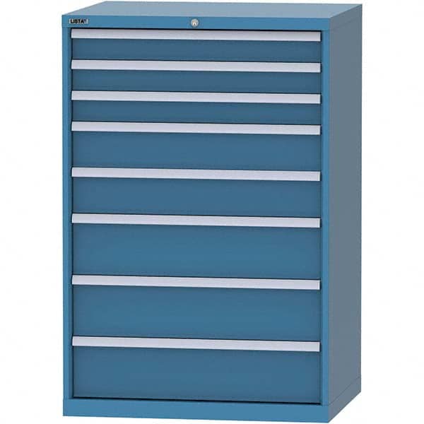 LISTA - 8 Drawer, 84 Compartment Bright Blue Steel Modular Storage Cabinet - Apex Tool & Supply
