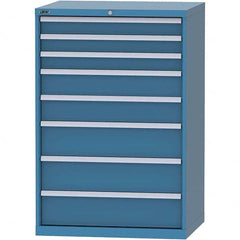 LISTA - 8 Drawer, 84 Compartment Bright Blue Steel Modular Storage Cabinet - Apex Tool & Supply