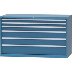 LISTA - 6 Drawer, 84 Compartment Bright Blue Steel Modular Storage Cabinet - Apex Tool & Supply