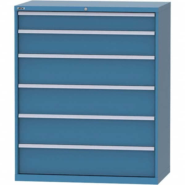 LISTA - 6 Drawer, 159 Compartment Bright Blue Steel Modular Storage Cabinet - Apex Tool & Supply