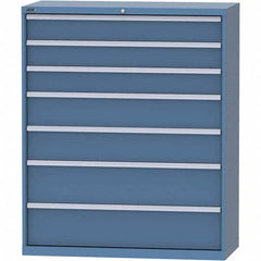 LISTA - 7 Drawer, 99 Compartment Bright Blue Steel Modular Storage Cabinet - Apex Tool & Supply