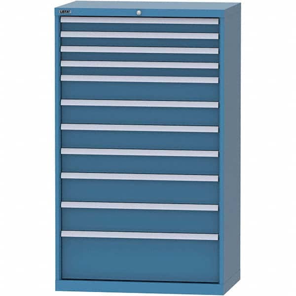 LISTA - 11 Drawer, 84 Compartment Bright Blue Steel Modular Storage Cabinet - Apex Tool & Supply