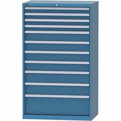 LISTA - 11 Drawer, 84 Compartment Bright Blue Steel Modular Storage Cabinet - Apex Tool & Supply