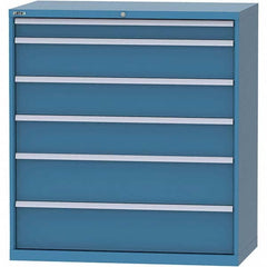LISTA - 6 Drawer, 99 Compartment Bright Blue Steel Modular Storage Cabinet - Apex Tool & Supply