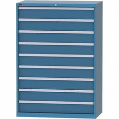 LISTA - 9 Drawer, 84 Compartment Bright Blue Steel Modular Storage Cabinet - Apex Tool & Supply