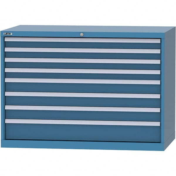 LISTA - 8 Drawer, 99 Compartment Bright Blue Steel Modular Storage Cabinet - Apex Tool & Supply