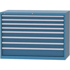 LISTA - 8 Drawer, 99 Compartment Bright Blue Steel Modular Storage Cabinet - Apex Tool & Supply