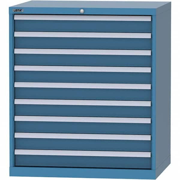 LISTA - 9 Drawer, 84 Compartment Bright Blue Steel Modular Storage Cabinet - Apex Tool & Supply