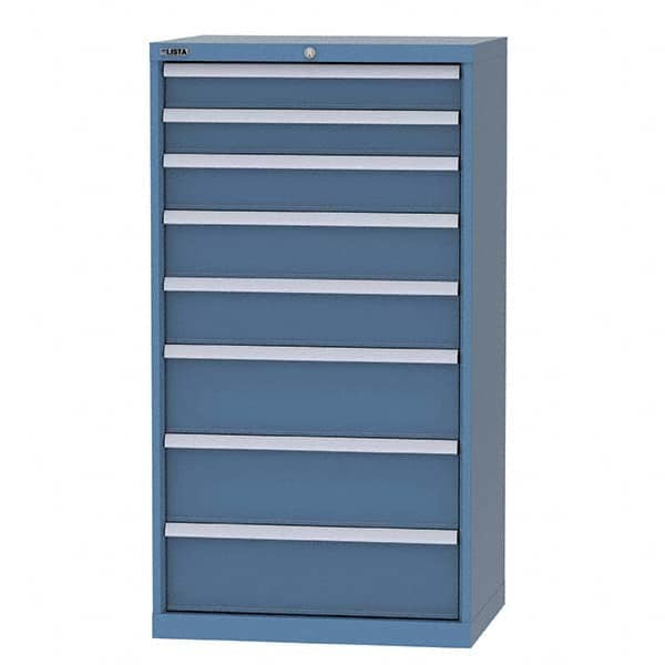 LISTA - 13 Drawer, 124 Compartment Bright Blue Steel Modular Storage Cabinet - Apex Tool & Supply