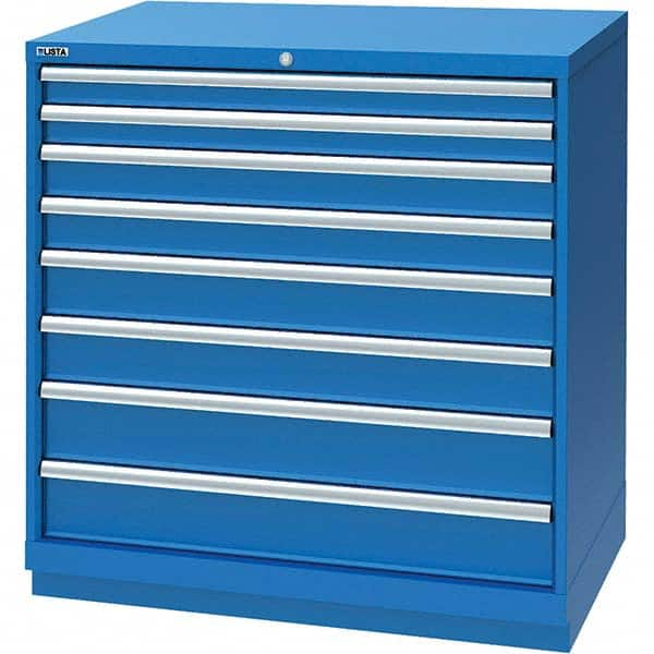 LISTA - 8 Drawer, 117 Compartment Bright Blue Steel Modular Storage Cabinet - Apex Tool & Supply