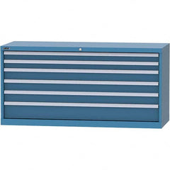 LISTA - 6 Drawer, 84 Compartment Bright Blue Steel Modular Storage Cabinet - Apex Tool & Supply
