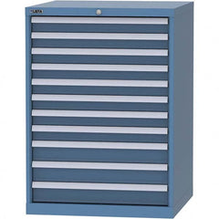 LISTA - 11 Drawer, 45 Compartment Bright Blue Steel Modular Storage Cabinet - Apex Tool & Supply