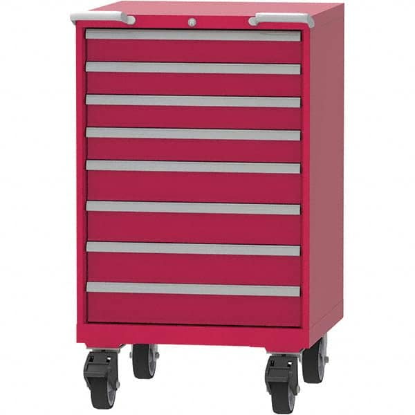 LISTA - 8 Drawer, 45 Compartment Red Steel Modular Storage Cabinet - Apex Tool & Supply